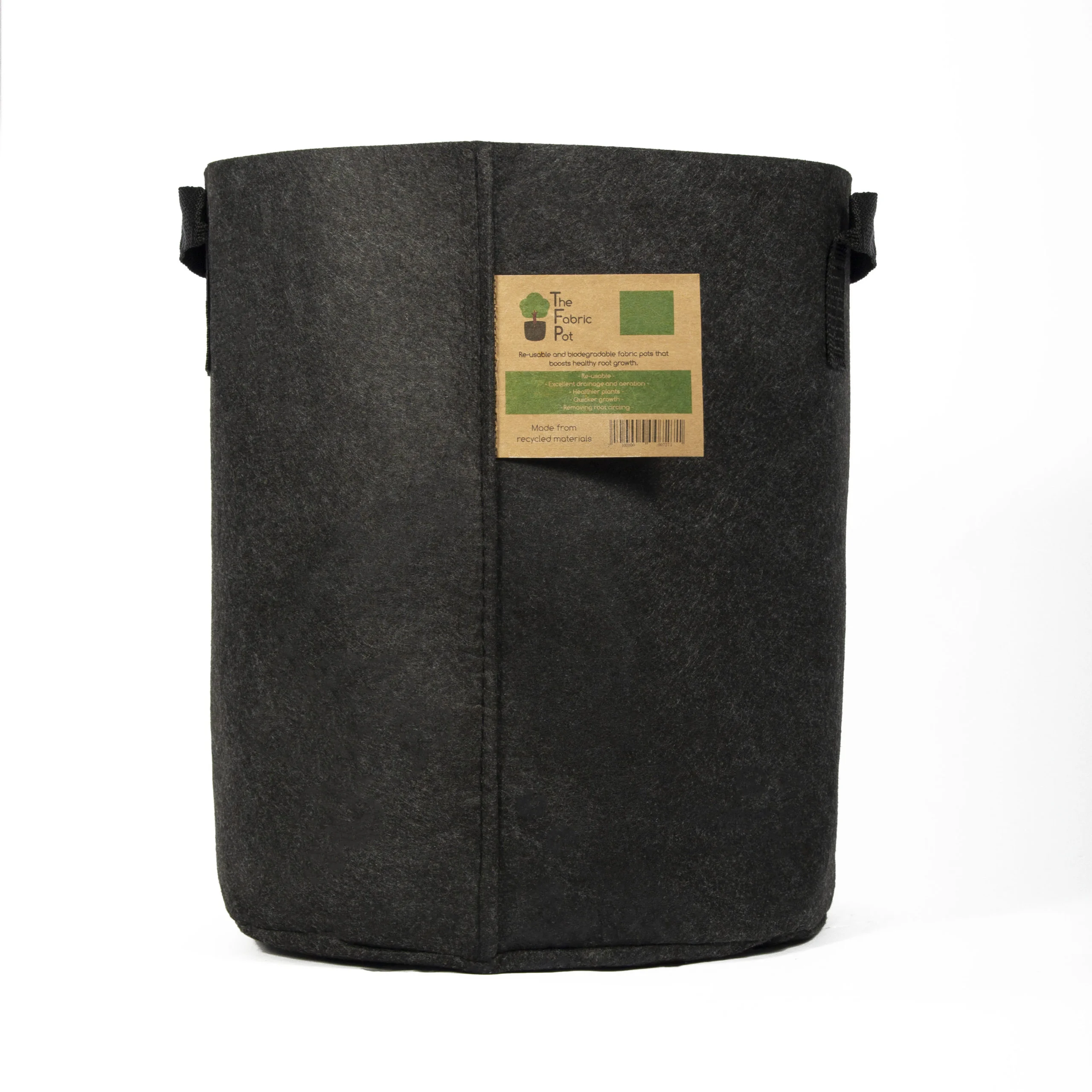 The Fabric Pot - Black Round Pots - Image 5