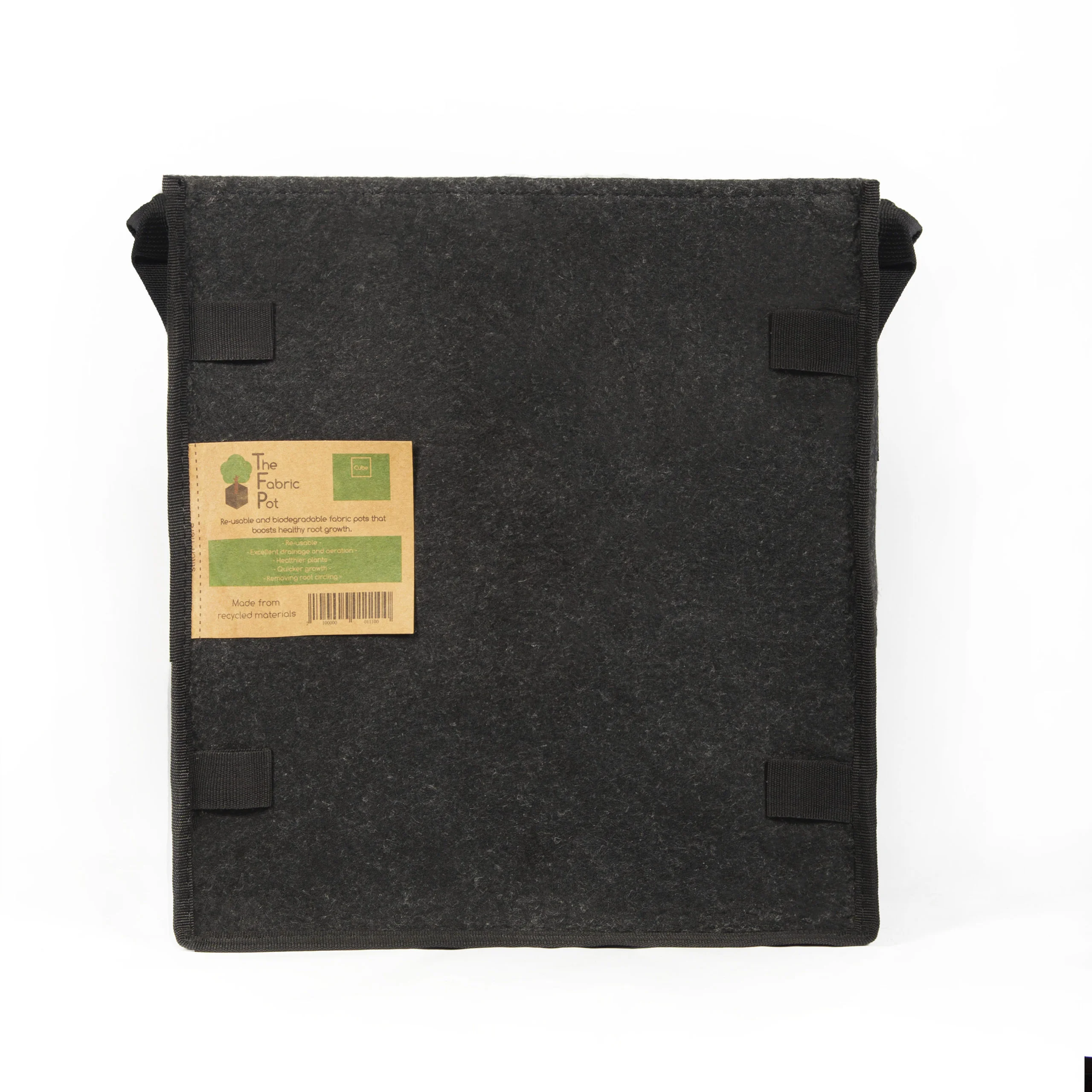 The Fabric Pot - Black Square Pots - Image 5