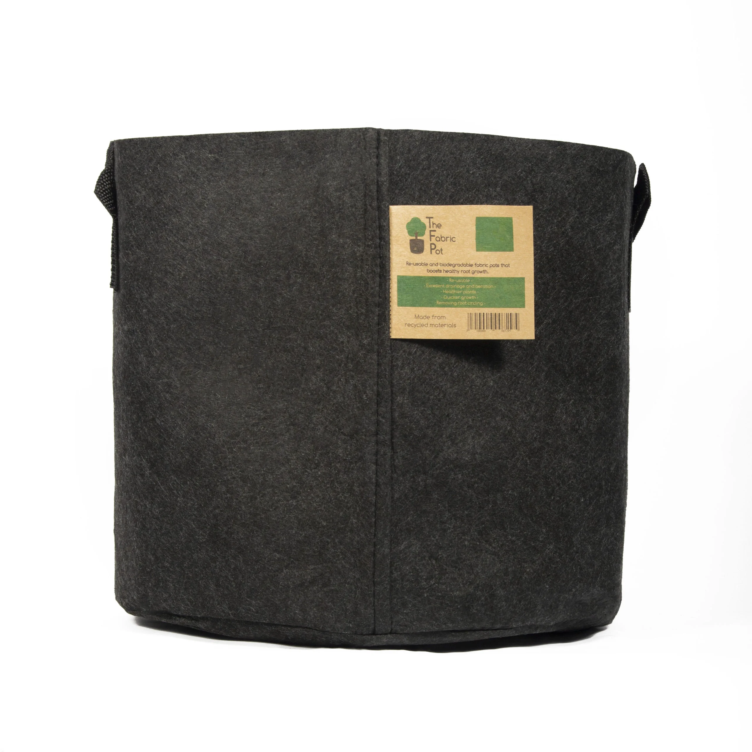 The Fabric Pot - Black Round Pots - Image 7