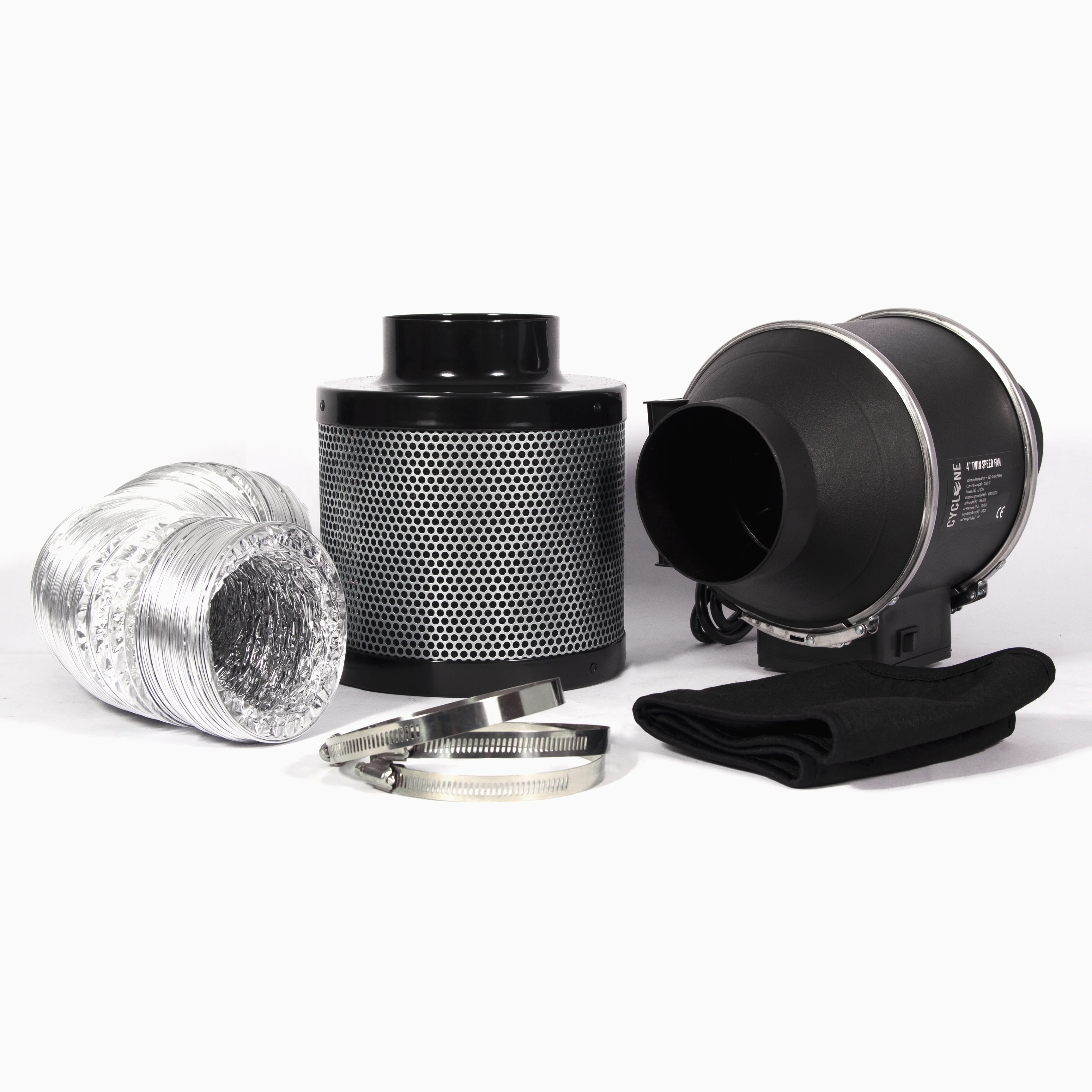 Cyclone Twin Speed Fan & Carbon Filter Complete Kit - Image 2