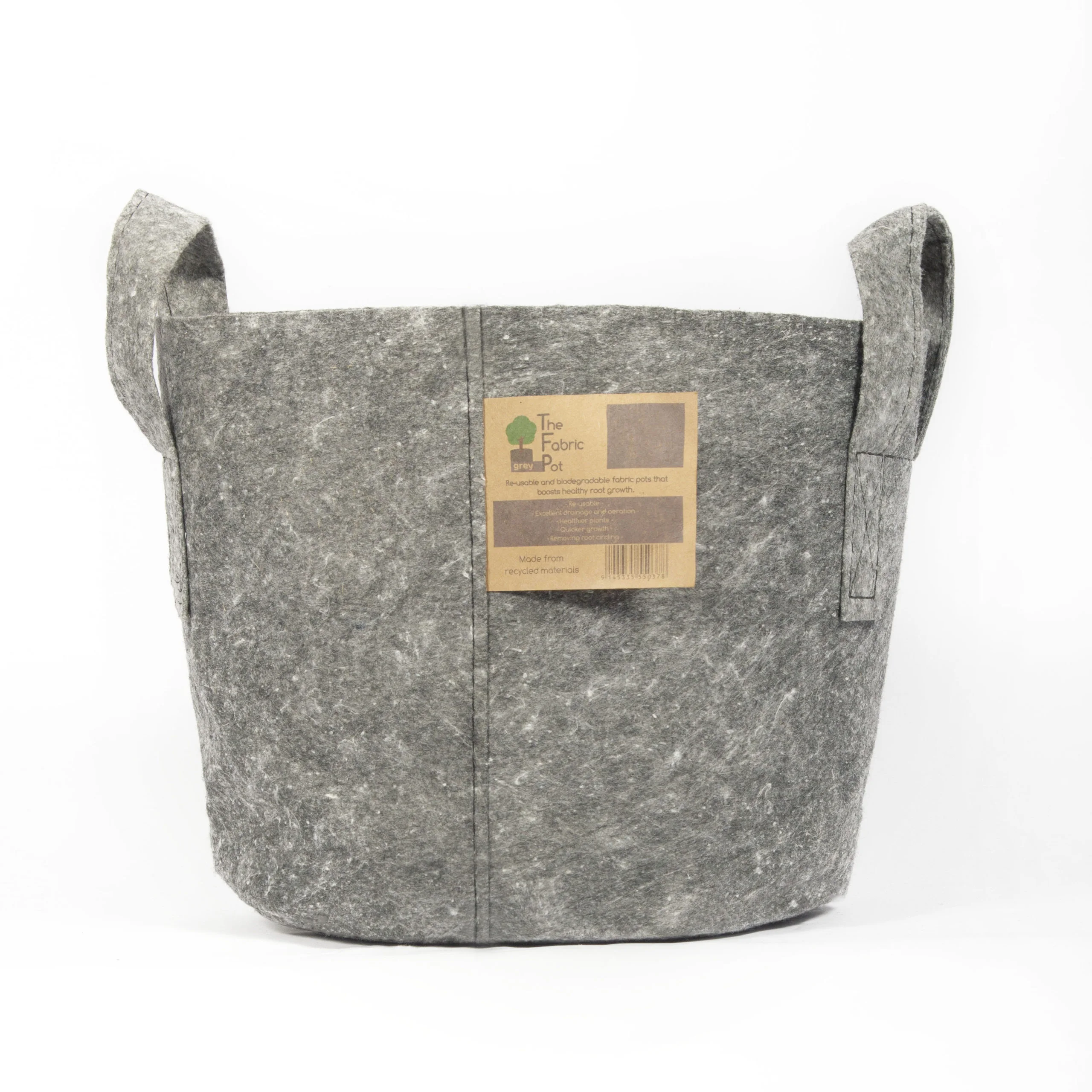 The Fabric Pot - Grey Round Pots - Image 6