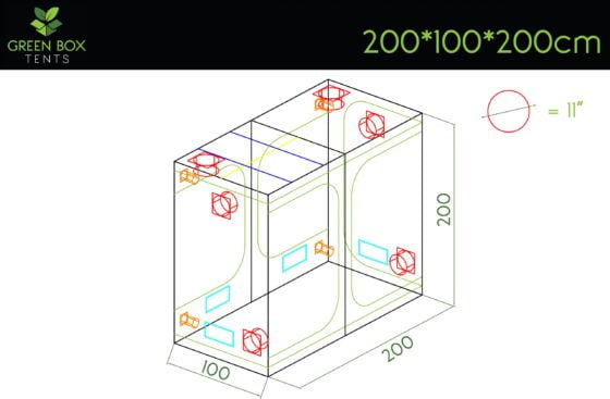 Green Box Tent 200x100x200