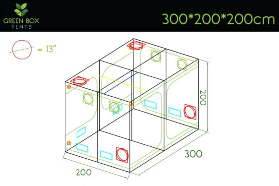 Green Box Tent 300x200x200