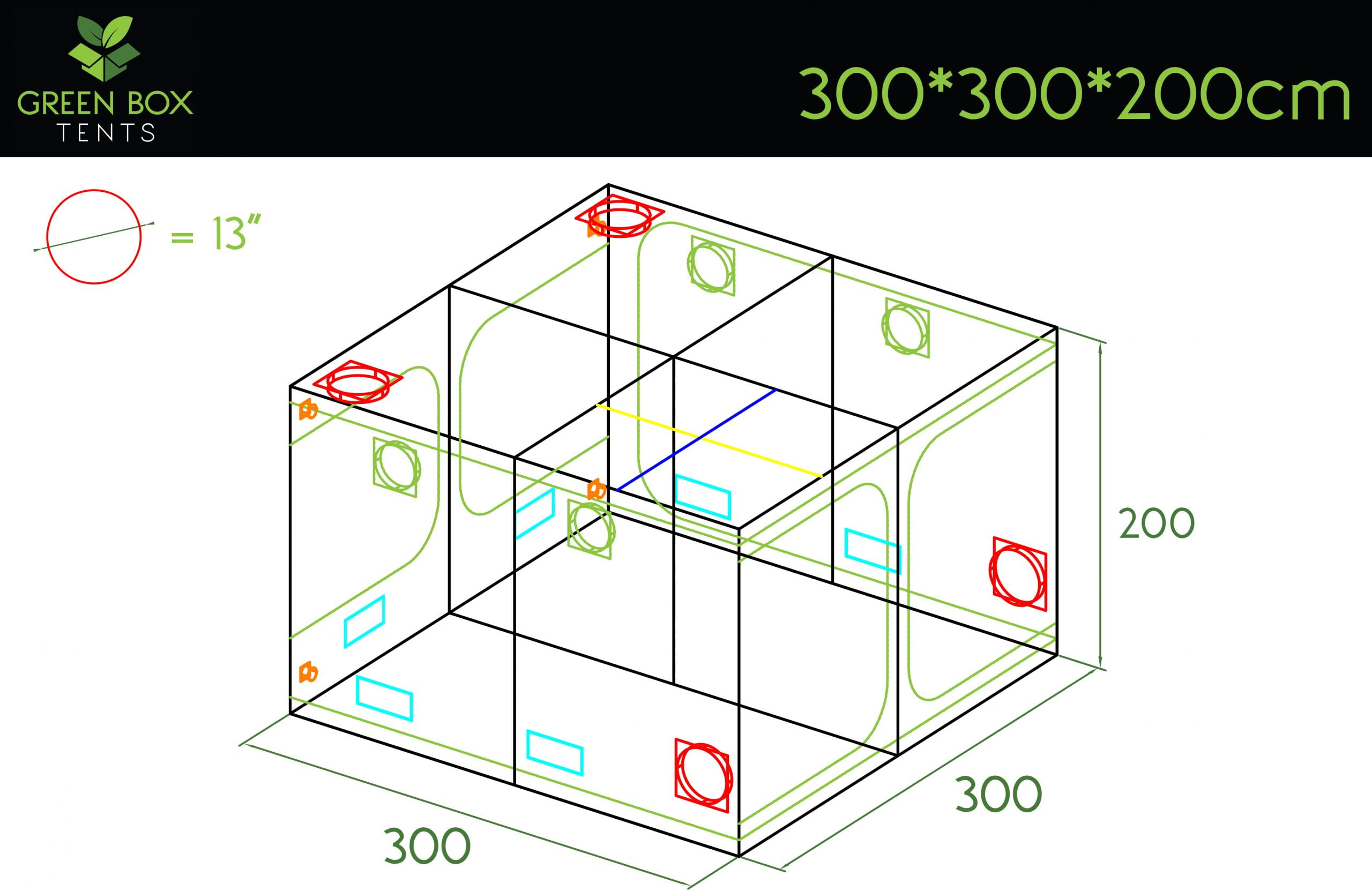 bungeejumpen overschot schending Green Box Tent 300x300x200 - Green Box Wholesale