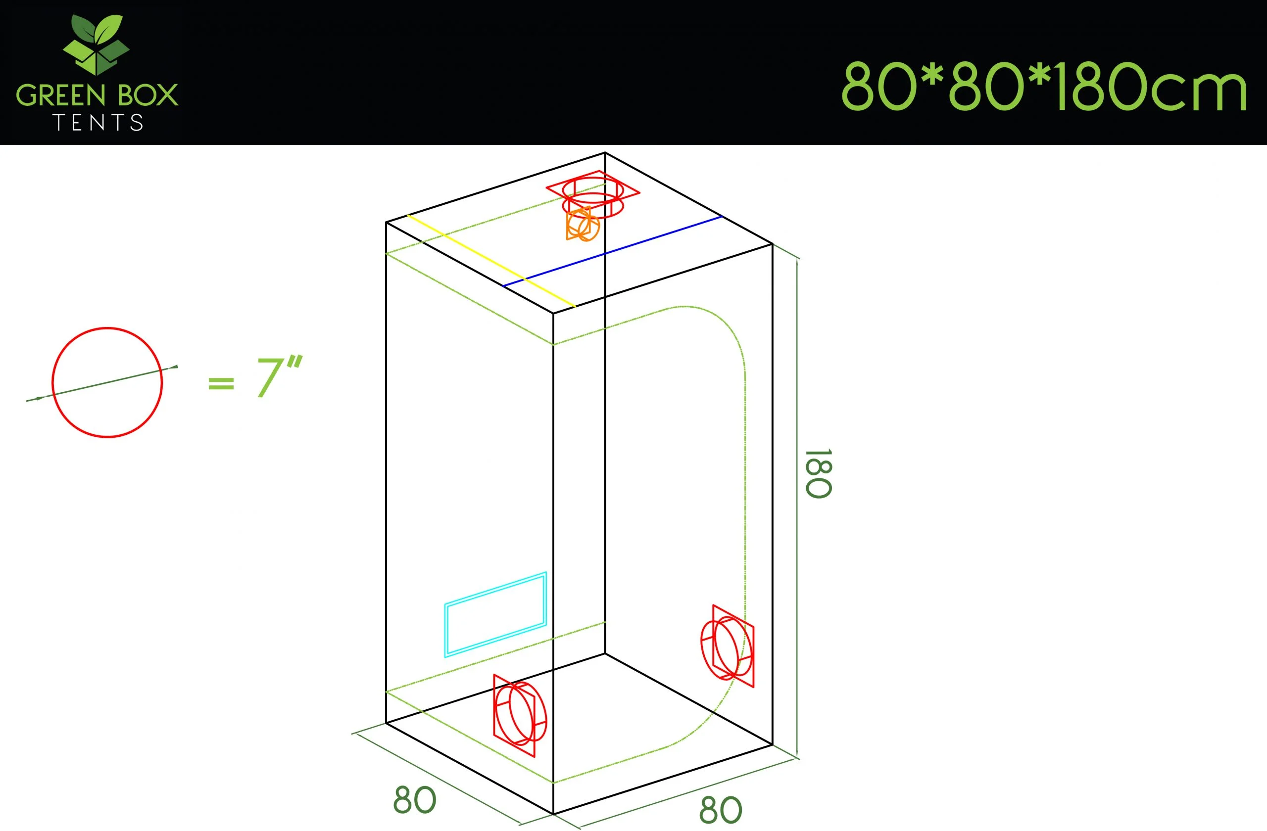 Green Box Tent 80x80x180