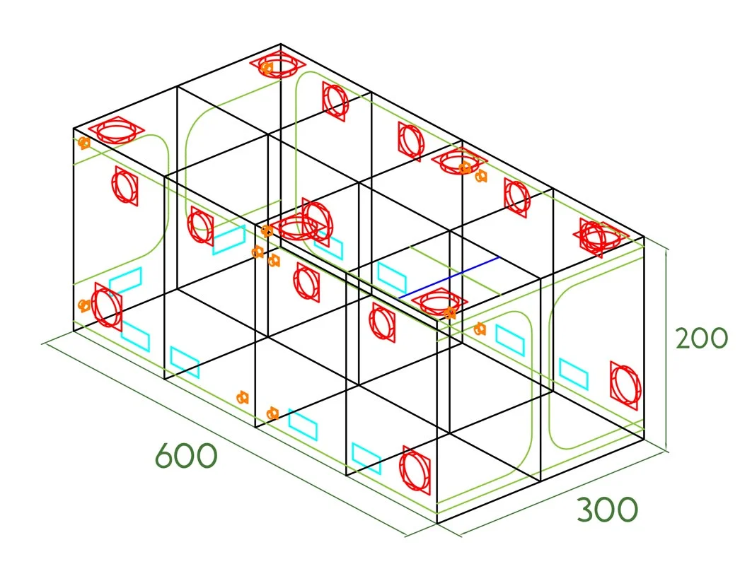 Grow Tent 600x300x200