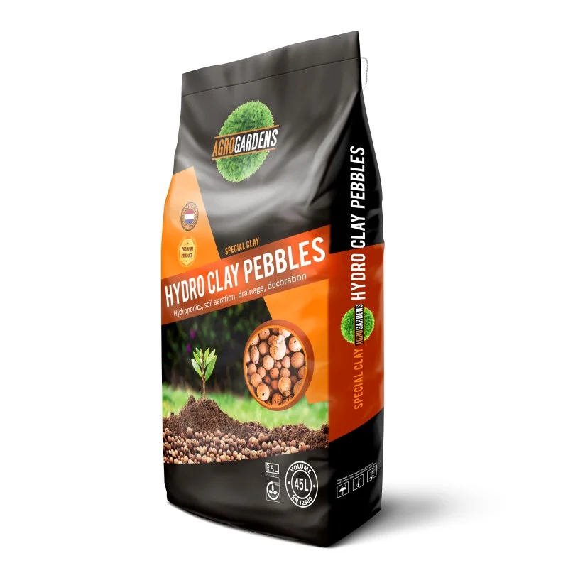 AgroGardens Hydro Clay Pebbles 45L (Single Bag)