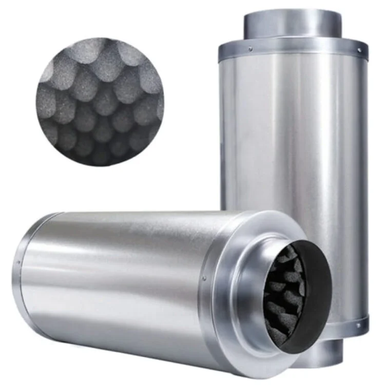 Inline Metal Duct Silencer 4"