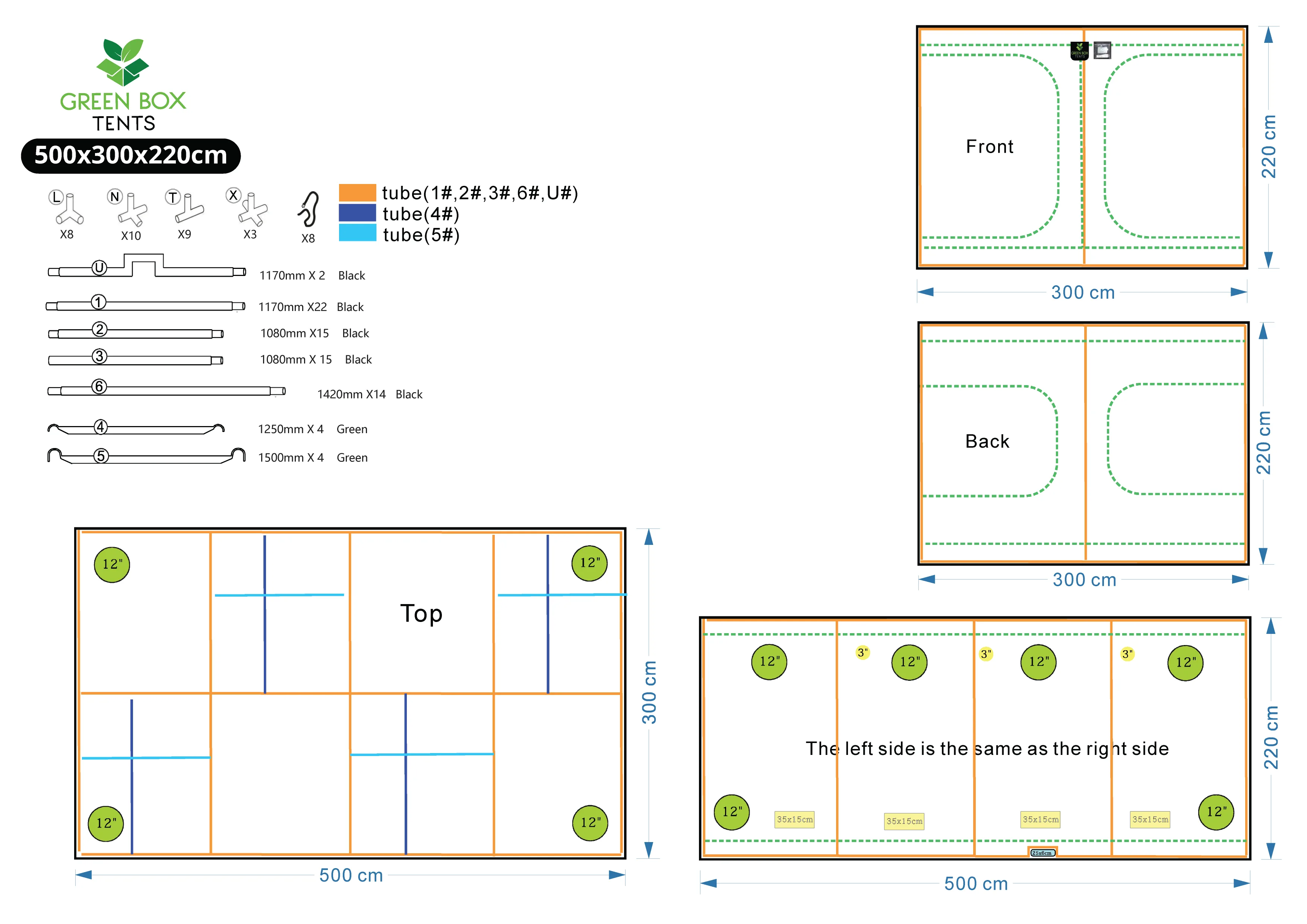 Green Box Tent 500 x 300 x 220 (With Wood Crate) - Image 2