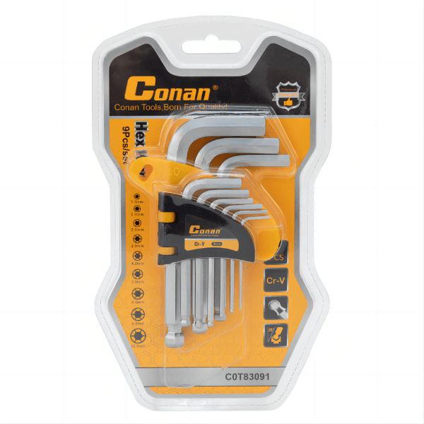 Conan Ball Point Alan Key Hex Set - 9 Piece