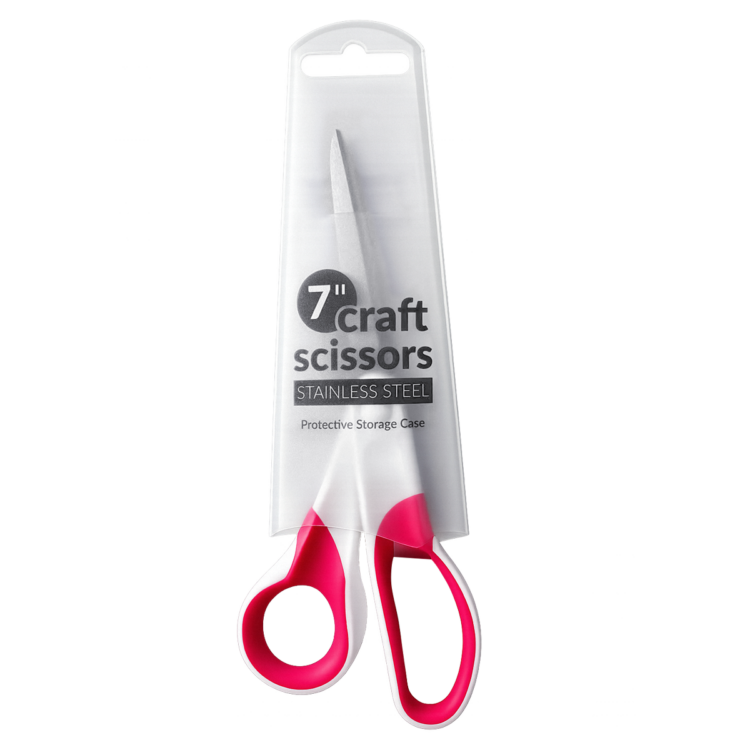 Craft 7″ Scissors with Comfort Grip - Pink